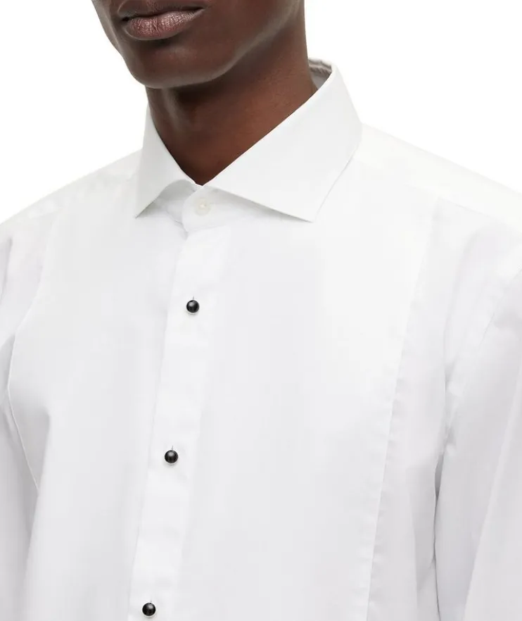 Slim-Fit Solid Dress Shirt