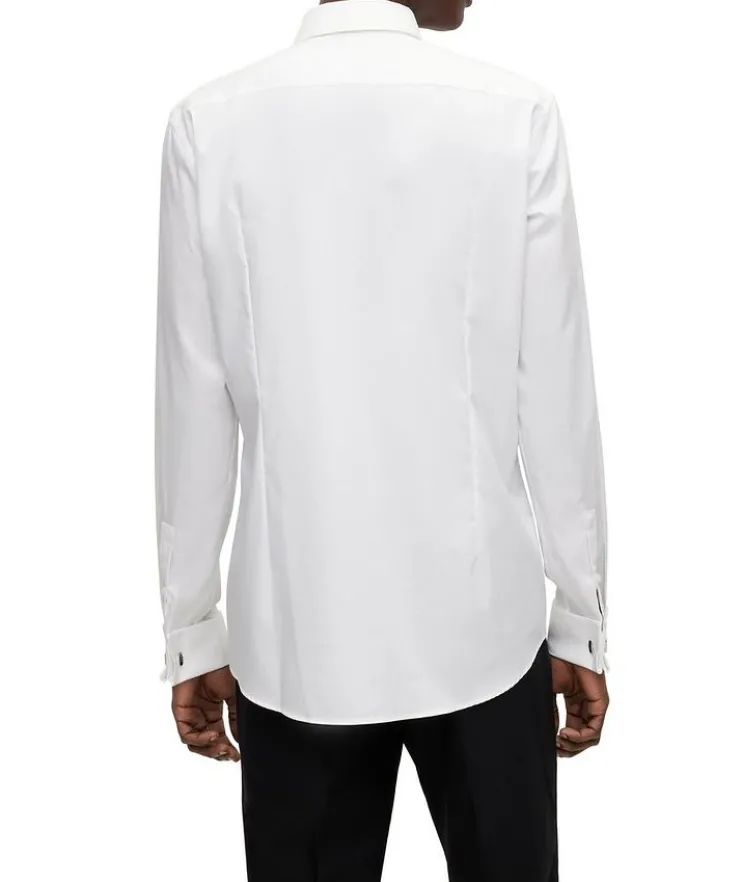 Slim-Fit Solid Dress Shirt