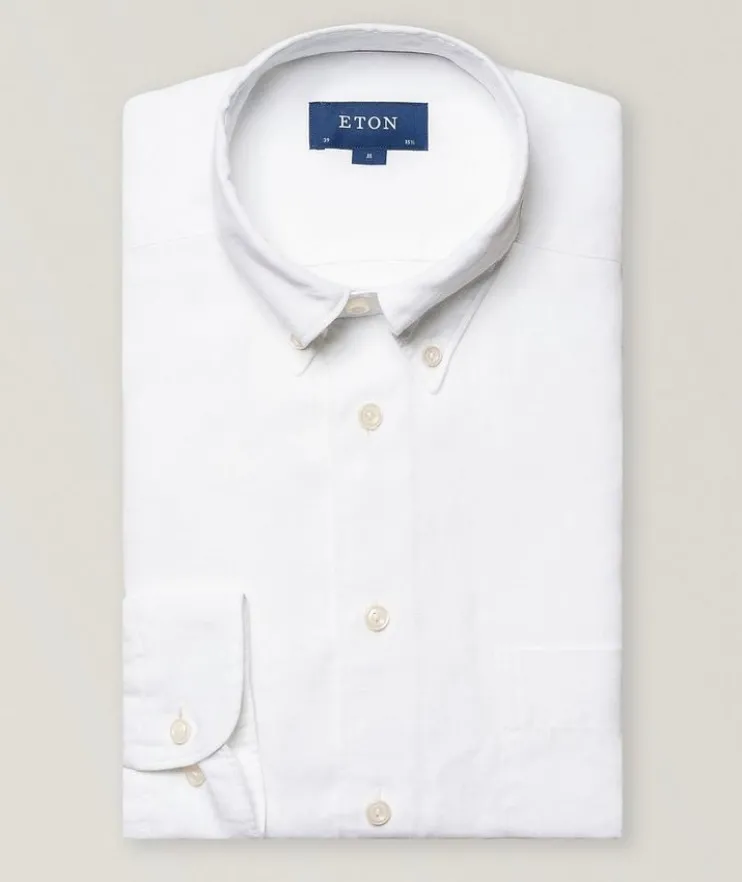 Slim-Fit Solid Linen Shirt
