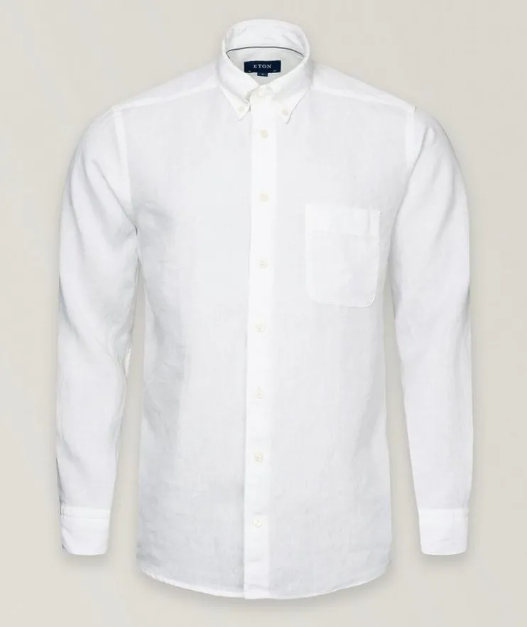 Slim-Fit Solid Linen Shirt