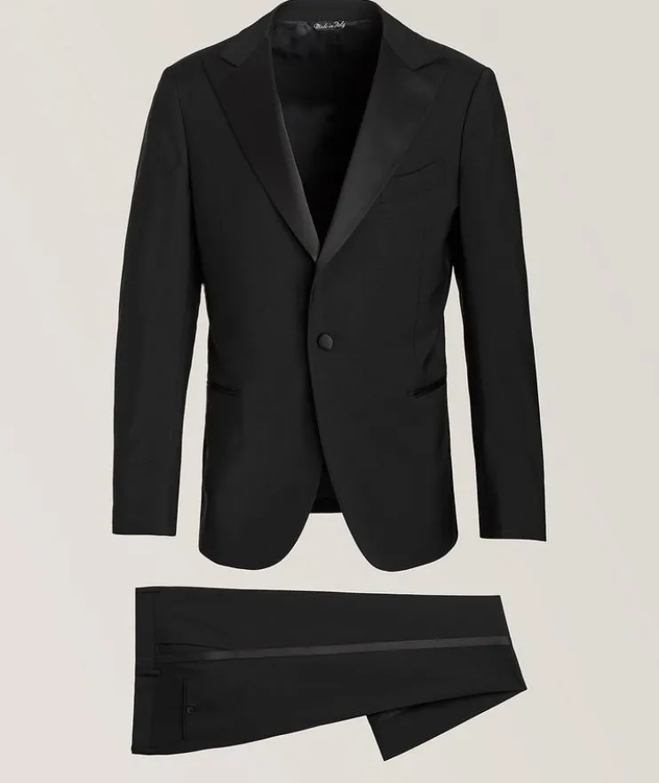 Slim-Fit Solid Stretch Wool-Mohair Tuxedo