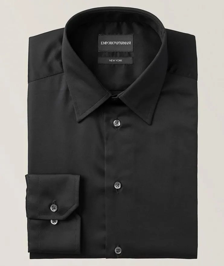 Slim-Fit Stretch Cotton Dress Shirt