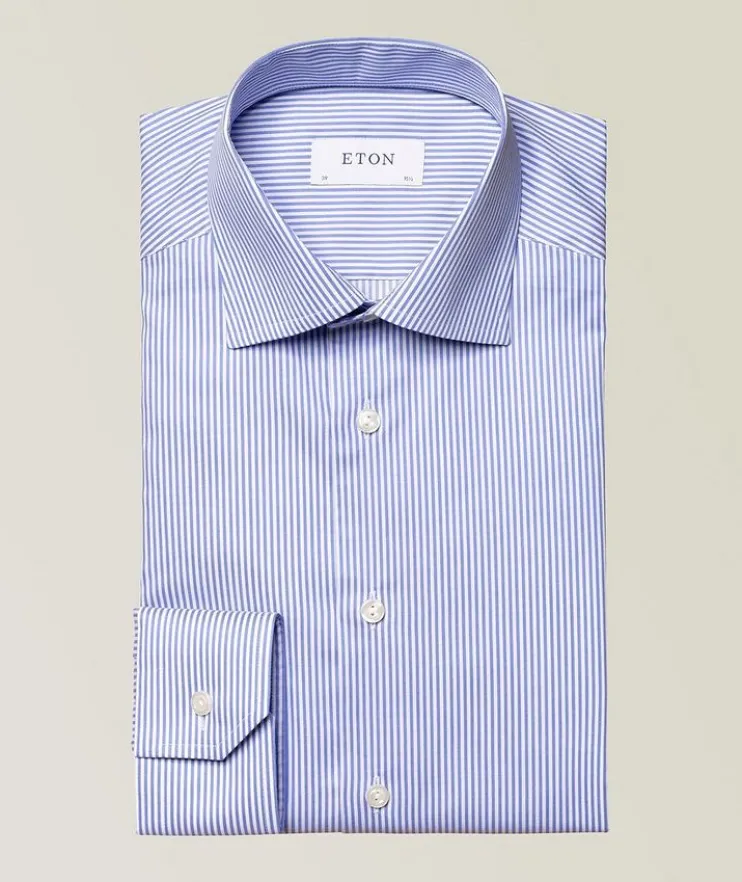 Slim-Fit Striped Dress Shirt