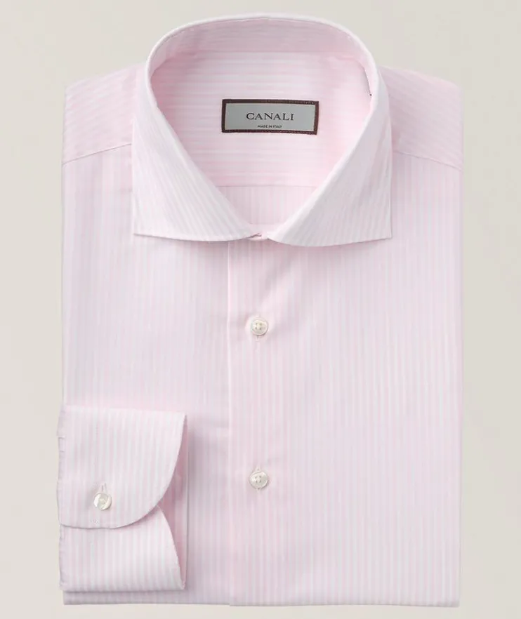 Slim-Fit Striped Dress Shirt