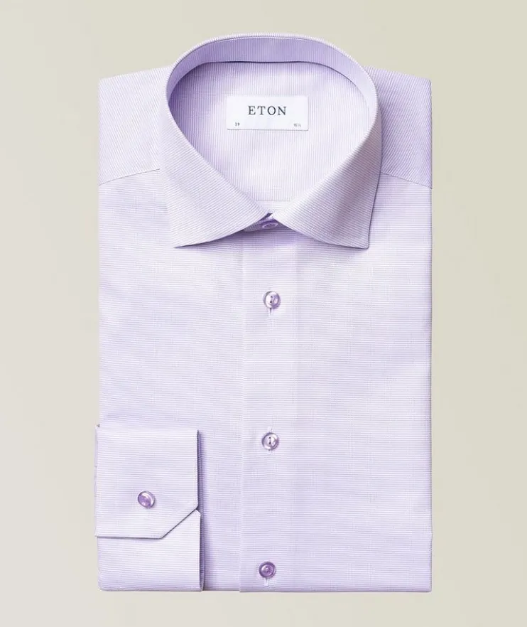 Slim-Fit Textured Dress Shirt