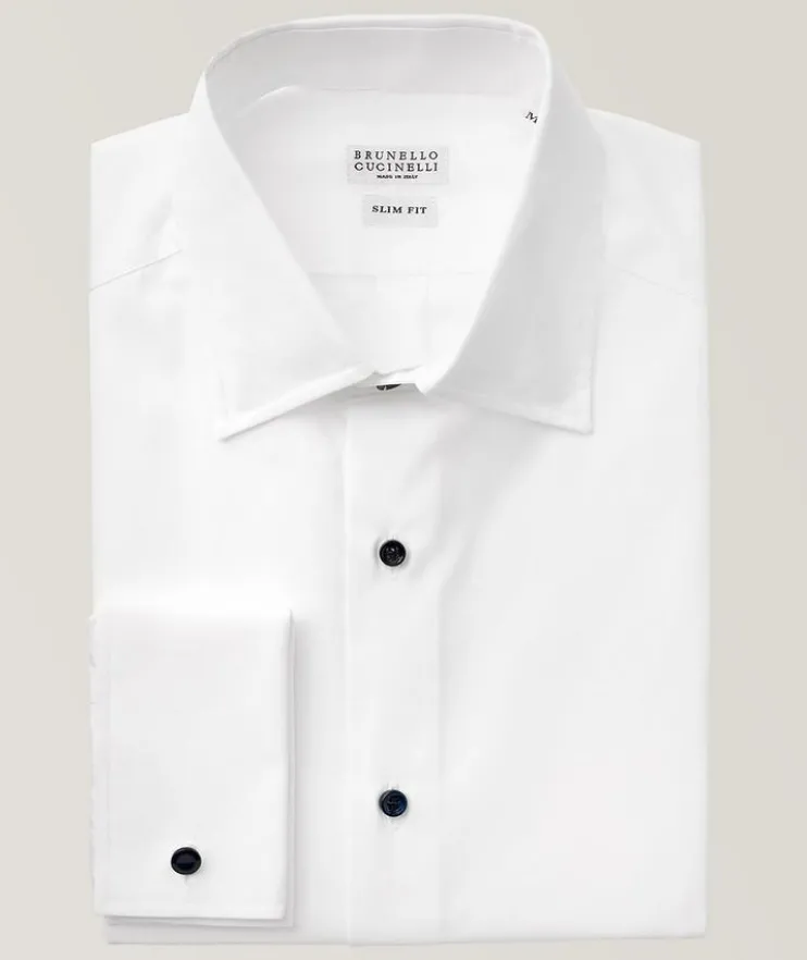 Slim-Fit Tuxedo Dress Shirt