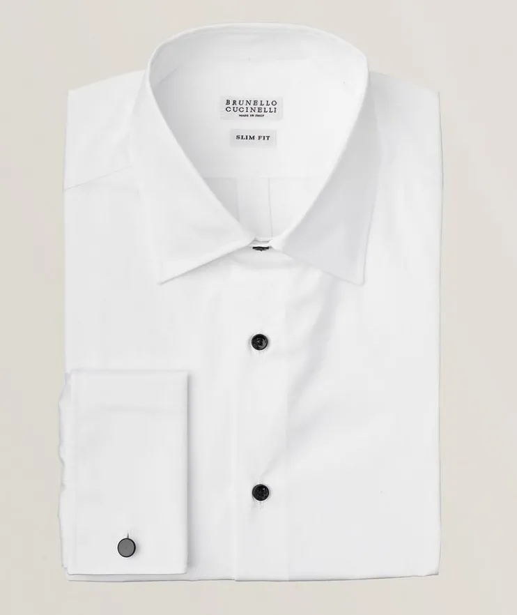 Slim-Fit Tuxedo Dress Shirt