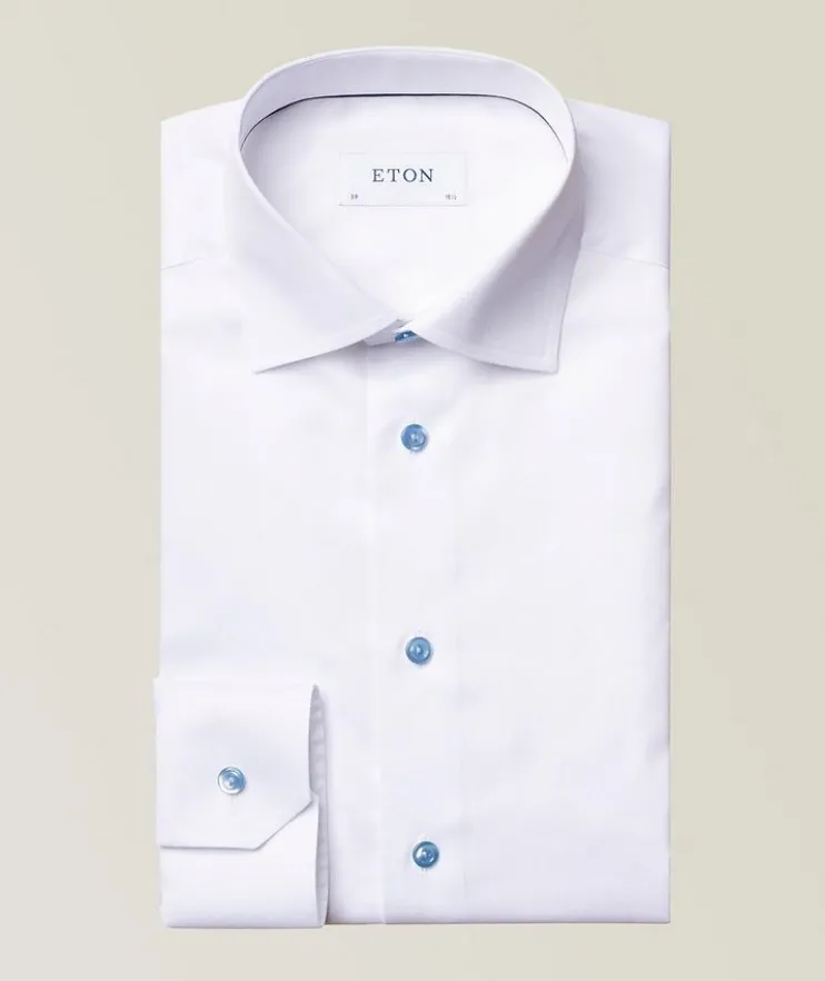 Slim-Fit Twill Dress Shirt