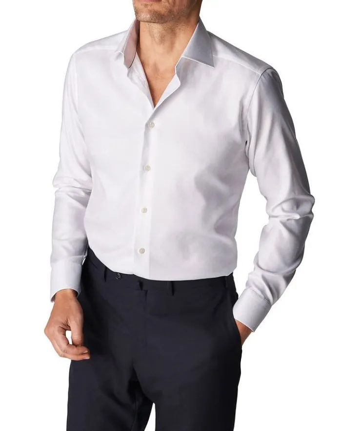 Slim-Fit Twill Dress Shirt