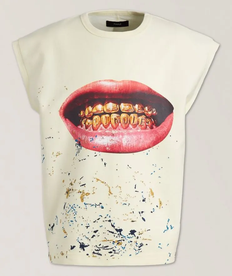 Smile Paint Splatter Tank Top