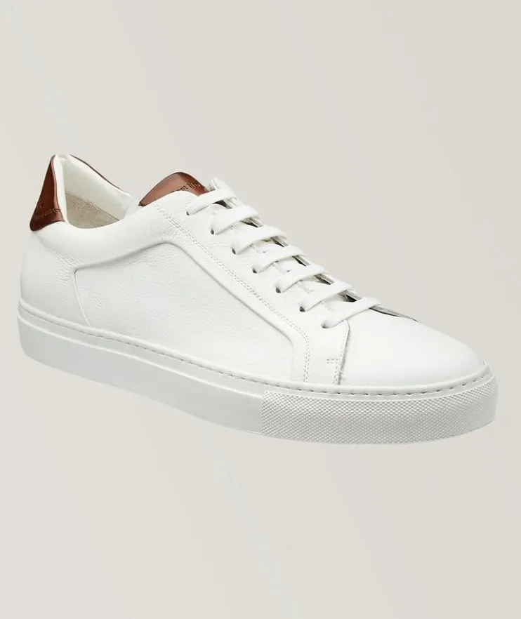 Soft Tumbled Leather Low-Tops