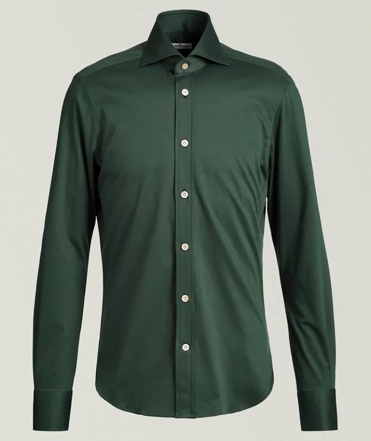 Solid Cotton Jersey Shirt