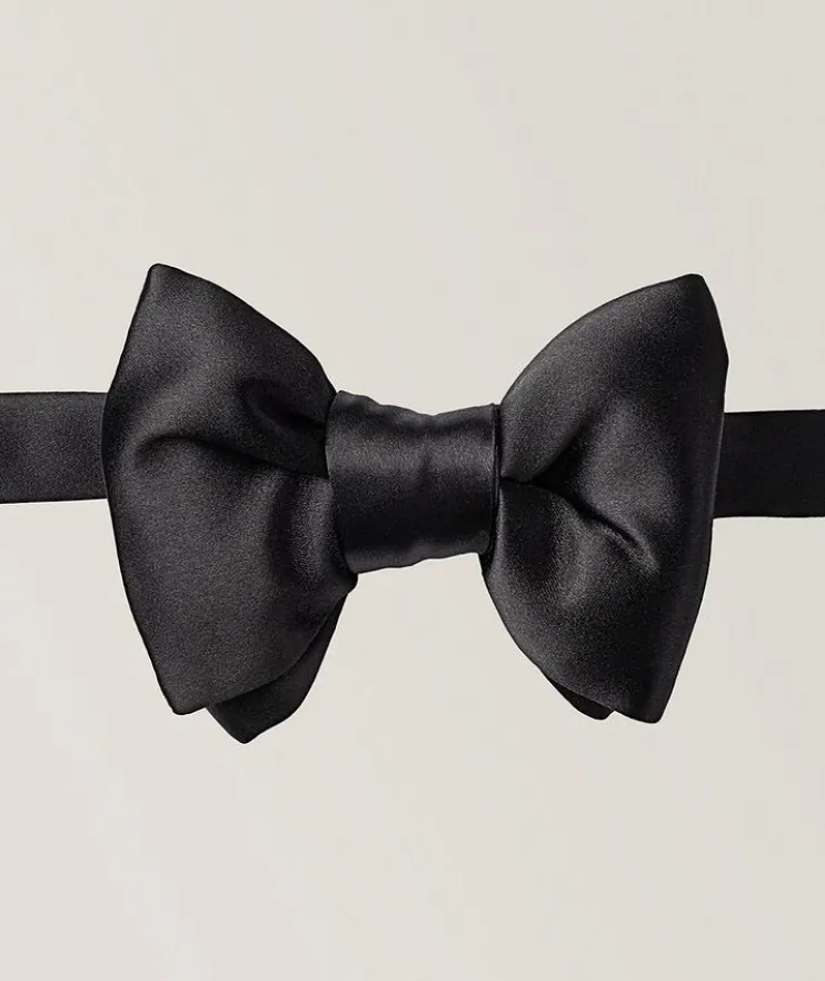 Solid Satin Bow Tie