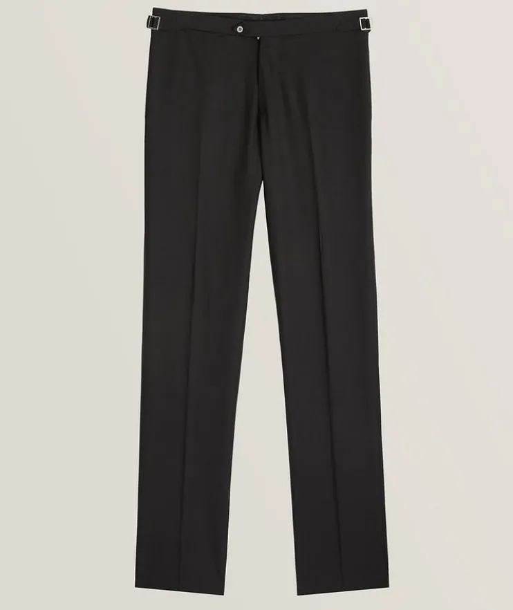 Solid Wool Tuxedo Pants