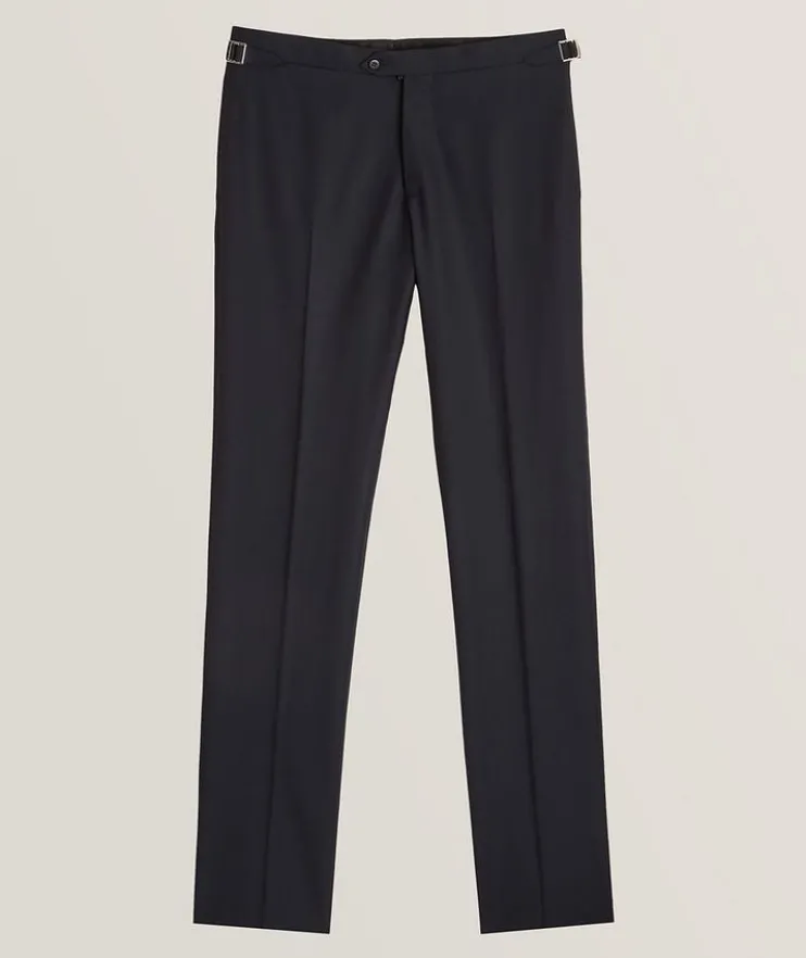 Solid Wool Tuxedo Pants