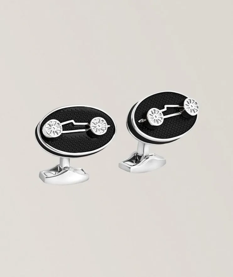 Sports Ice Racing Car Cufflinks