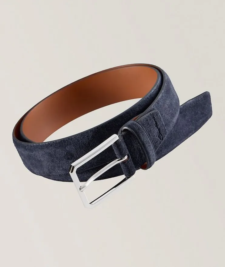 Square Buckle Adjustable Leather Belt