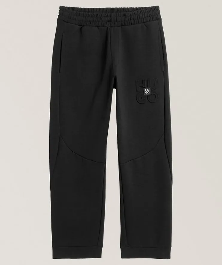 Stacked Box Logo Cotton-Blend Sweatpants