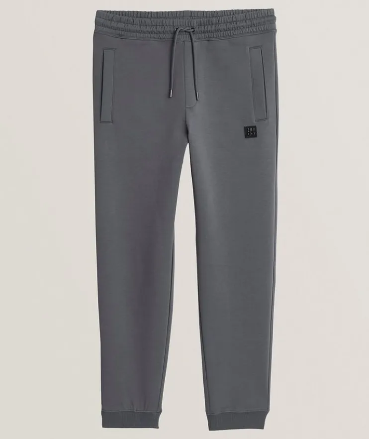 Stacked Box Logo Cotton-Blend Sweatpants