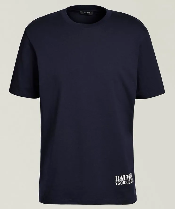 Stamp Logo Graphic Cotton T-Shirt