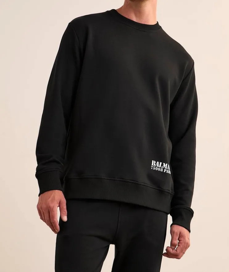 Stamp Logo Print Cotton Sweatshirt