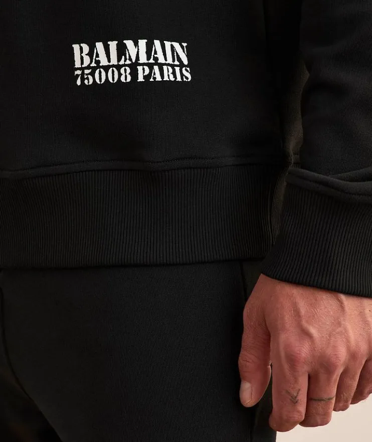 Stamp Logo Print Cotton Sweatshirt