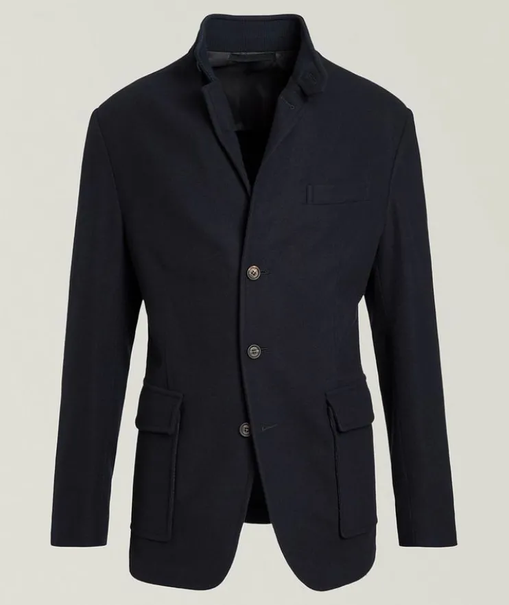 Stand Collar Wool Jacket