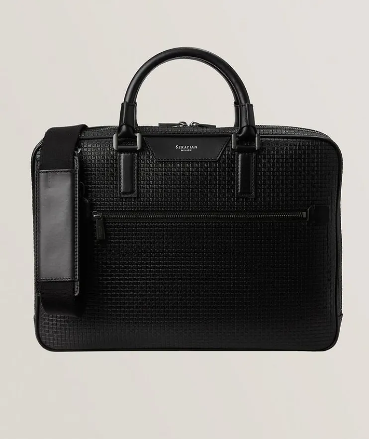 Stepan Canvas & Leather Extra Slim Briefcase