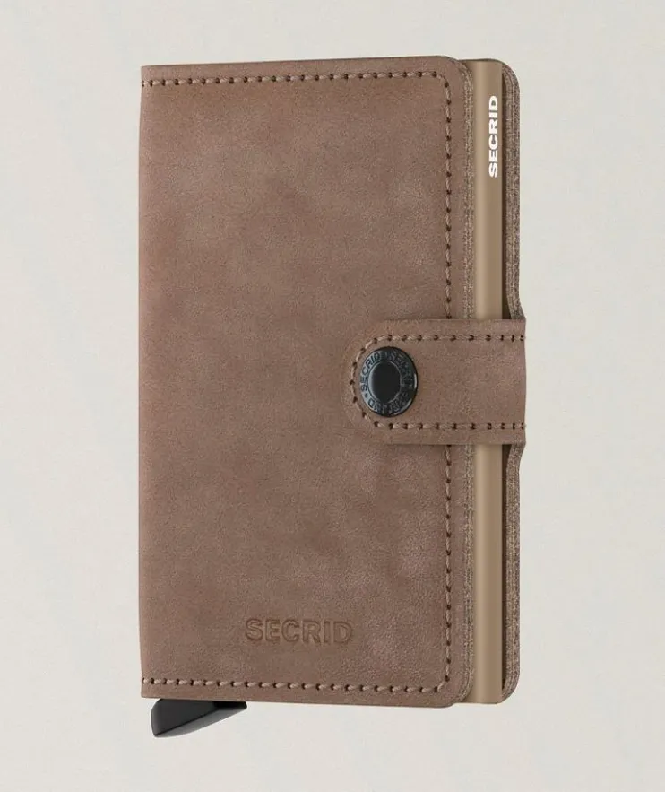 Stone-Washed Leather Miniwallet