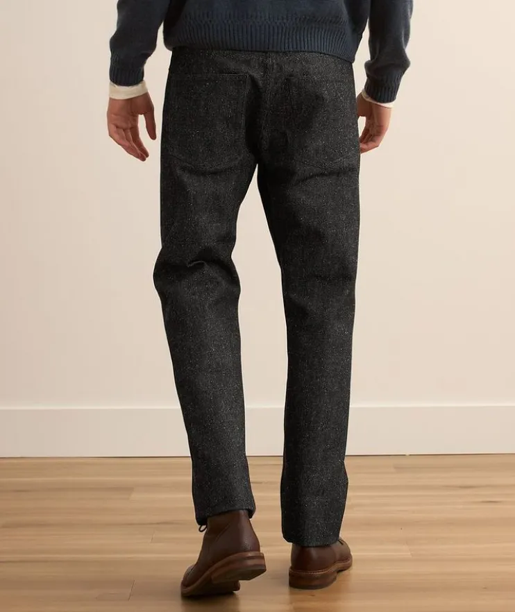 Straight-Fit Cotton-Silk Denim Jeans