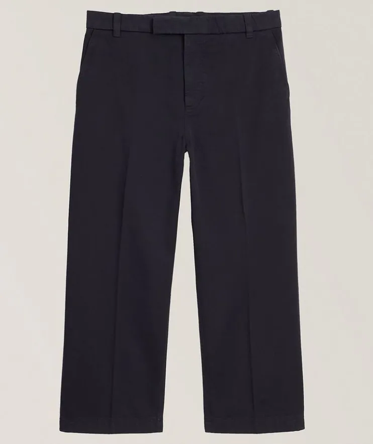 Straight-Leg Cotton Chino Pants
