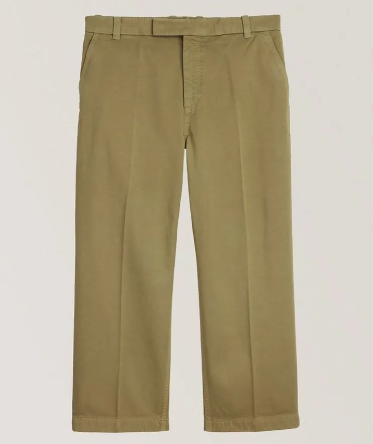 Straight-Leg Cotton Chino Pants