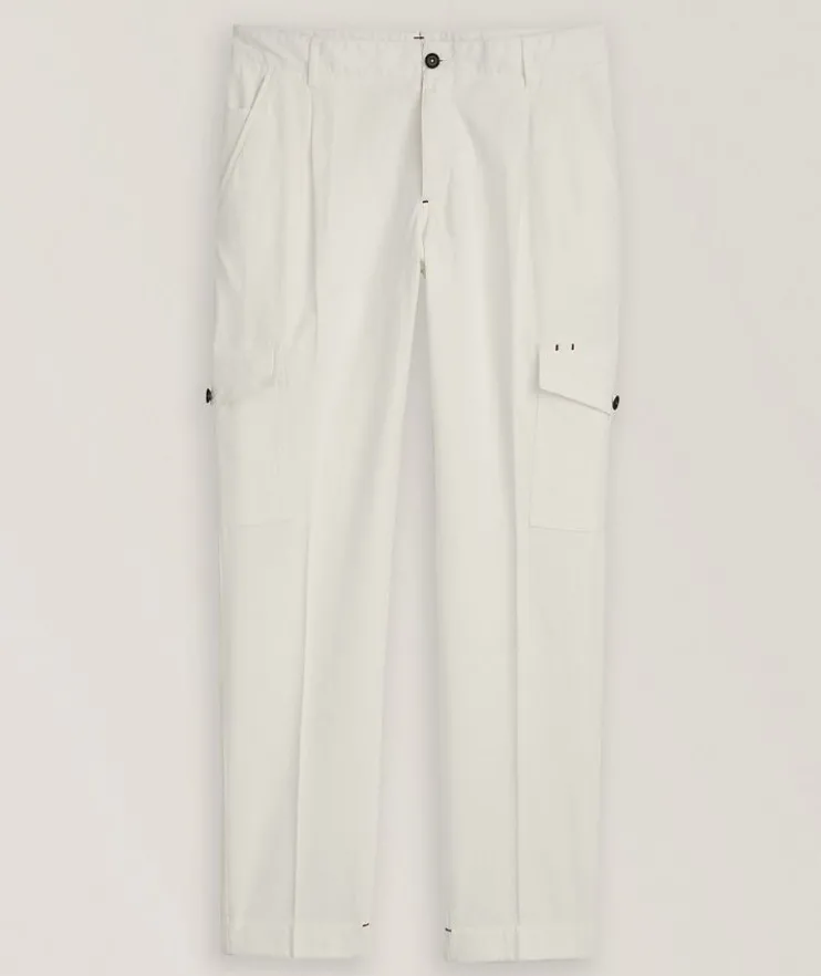 Stretch Cotton-Cashmere Sartorial Cargo Pants
