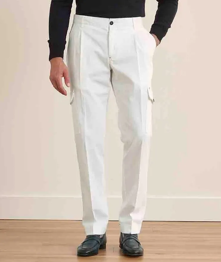 Stretch Cotton-Cashmere Sartorial Cargo Pants