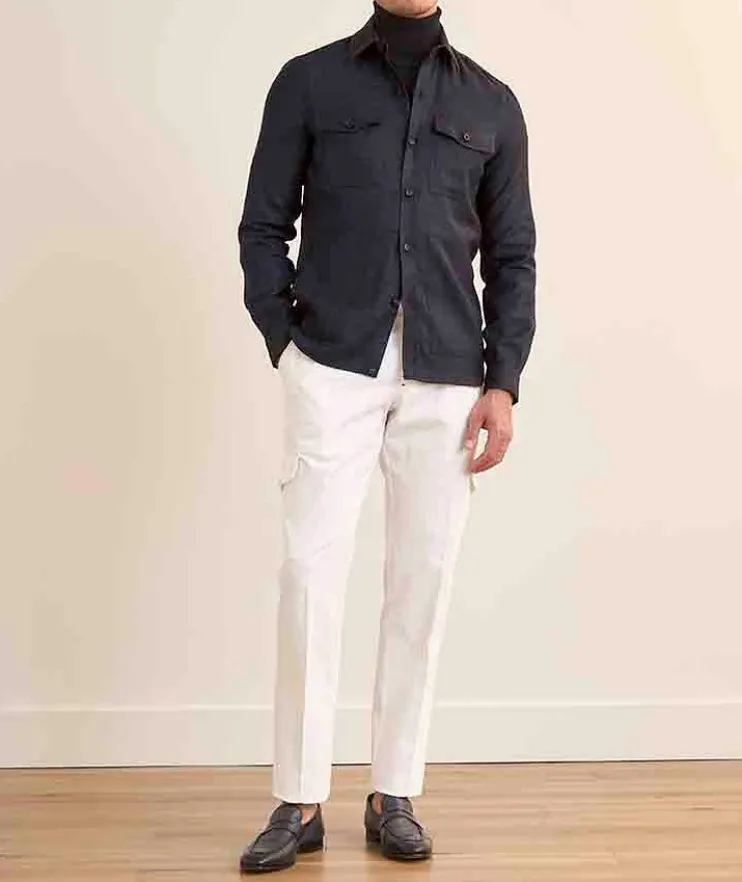 Stretch Cotton-Cashmere Sartorial Cargo Pants