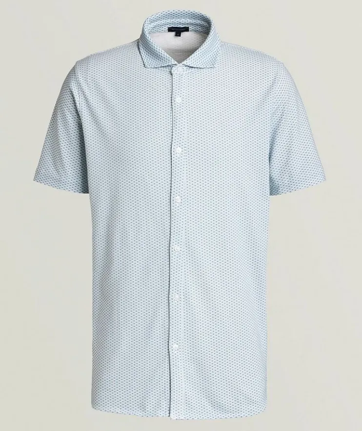 Stretch Pima Cotton Printed Shirt