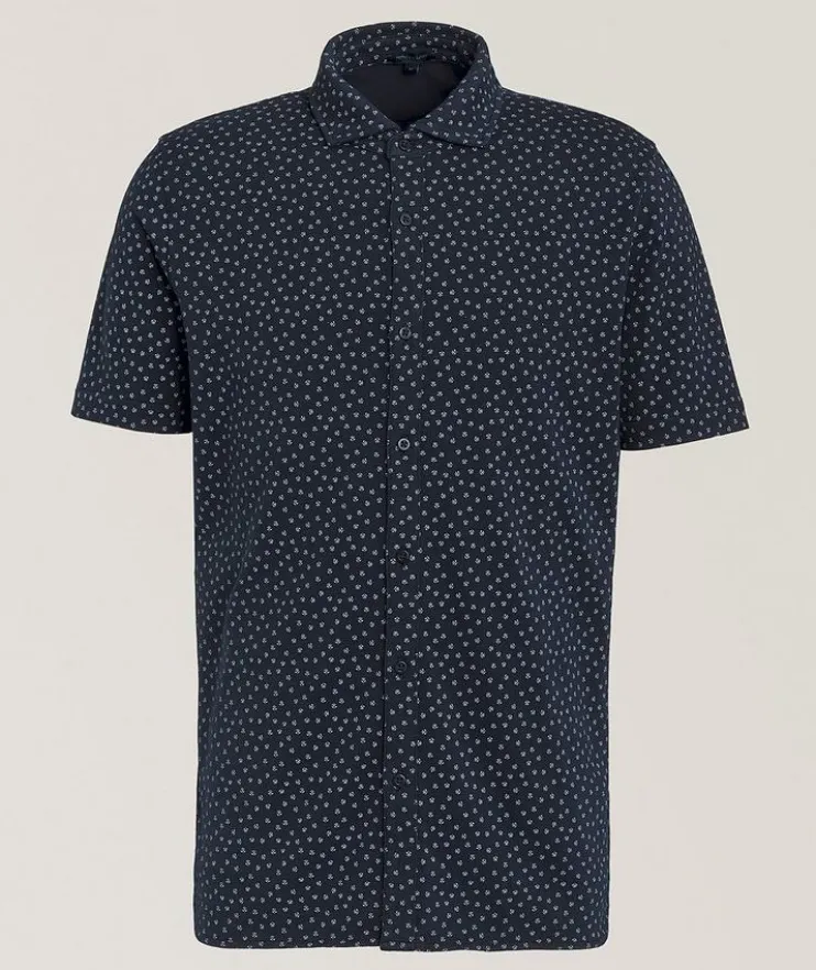 Stretch Pima Cotton Printed Shirt