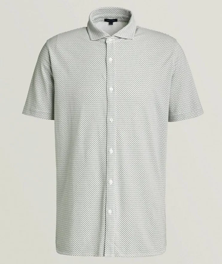 Stretch Pima Cotton Printed Shirt