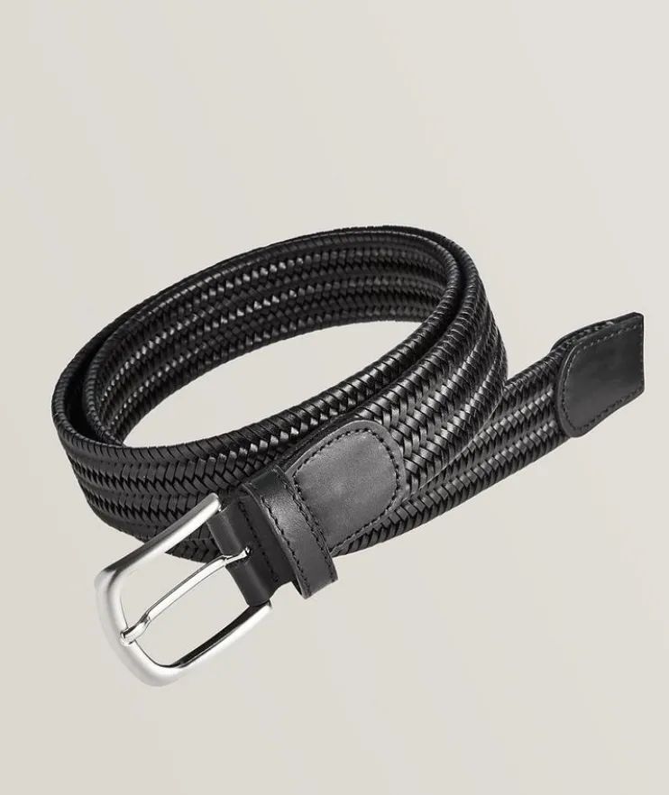 Stretch Woven Leather Belt
