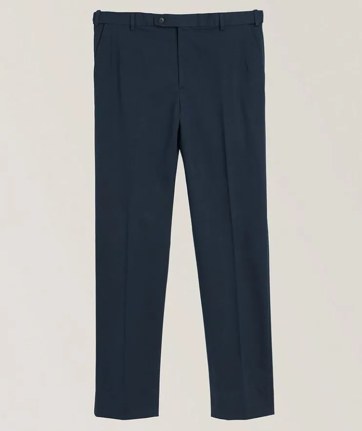 Stretch-Cotton Blend Pants