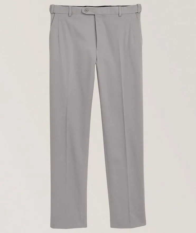 Stretch-Cotton Blend Pants