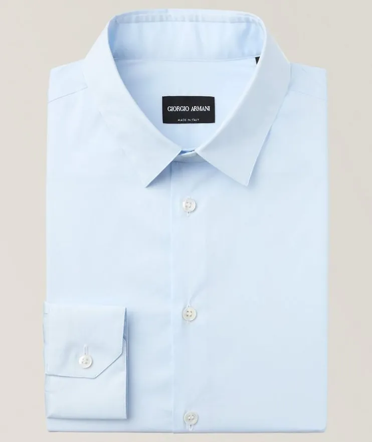 Stretch-Cotton Blend Dress Shirt