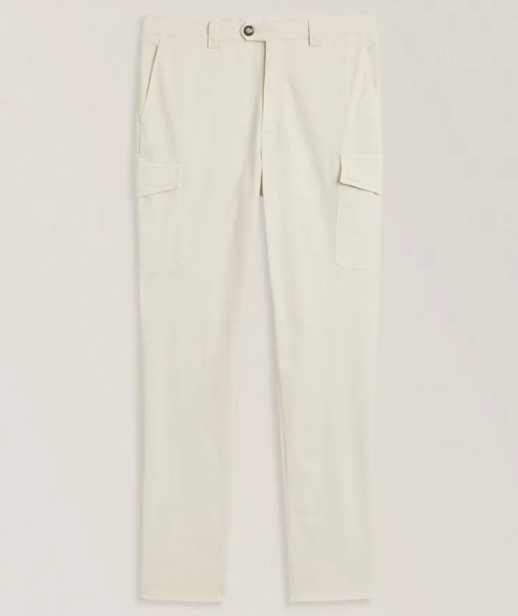 Stretch-Cotton Cargo Pants