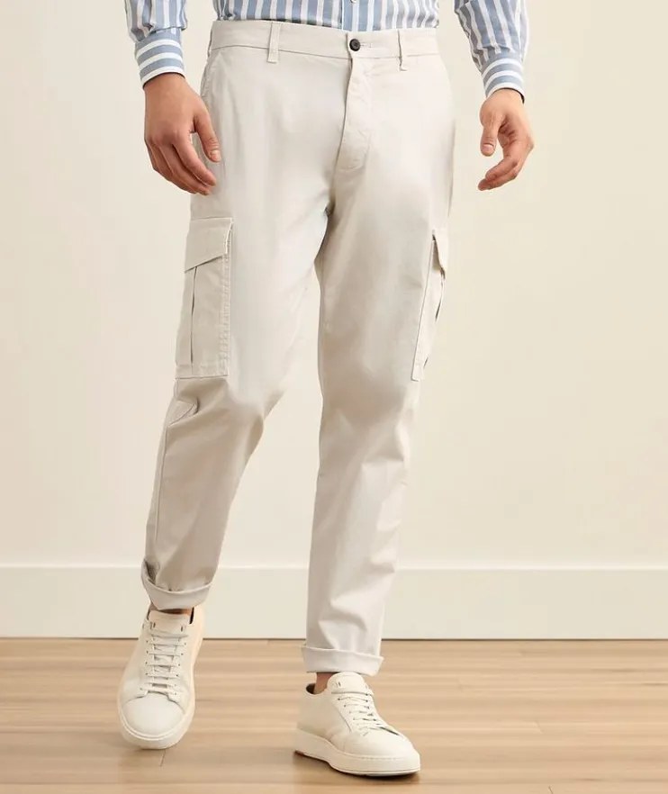Stretch-Cotton Cargo Pants