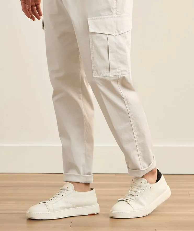 Stretch-Cotton Cargo Pants