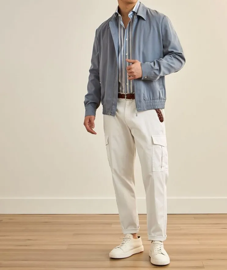 Stretch-Cotton Cargo Pants