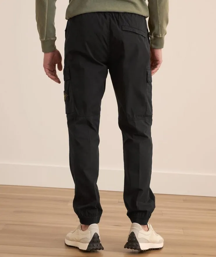 Stretch-Cotton Cuffed Cargo Pants