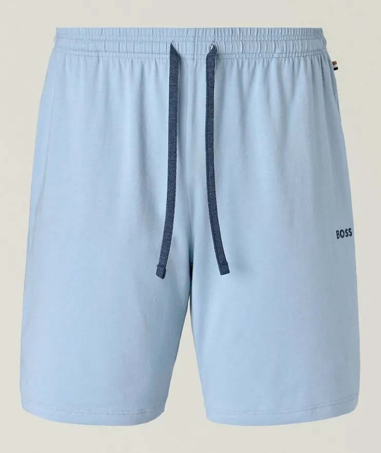 Stretch-Cotton Drawstring Shorts