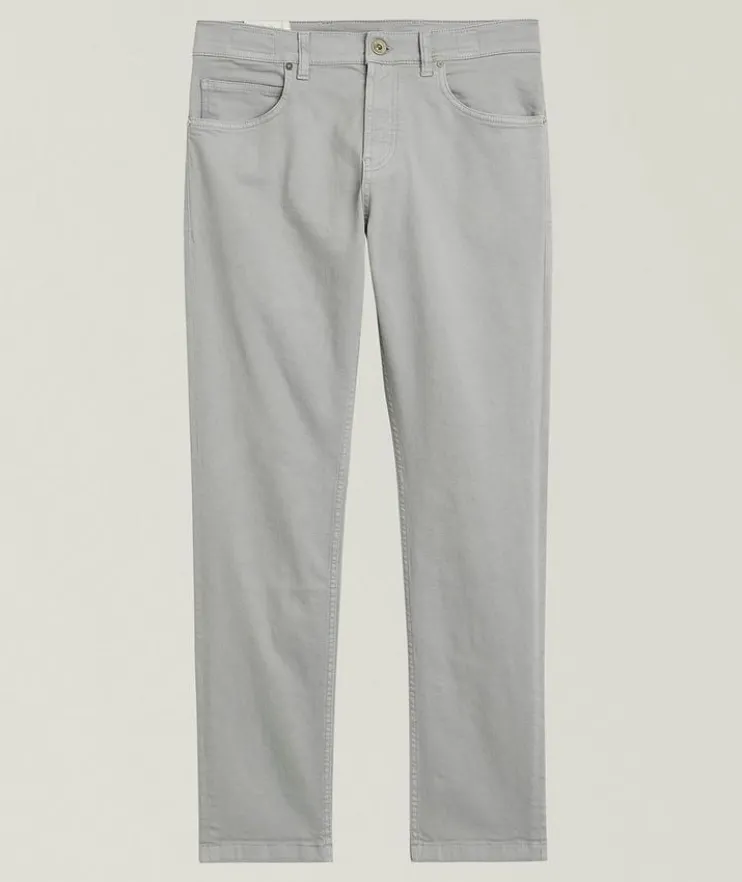 Stretch-Cotton Five-Pocket Pants