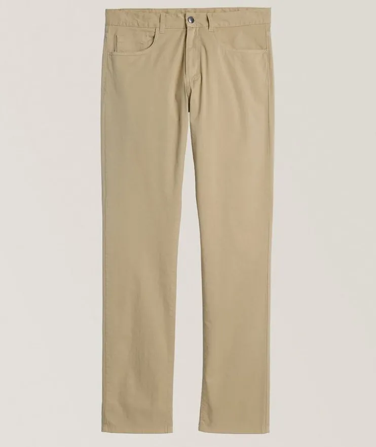 Stretch-Cotton Five-Pocket Pants